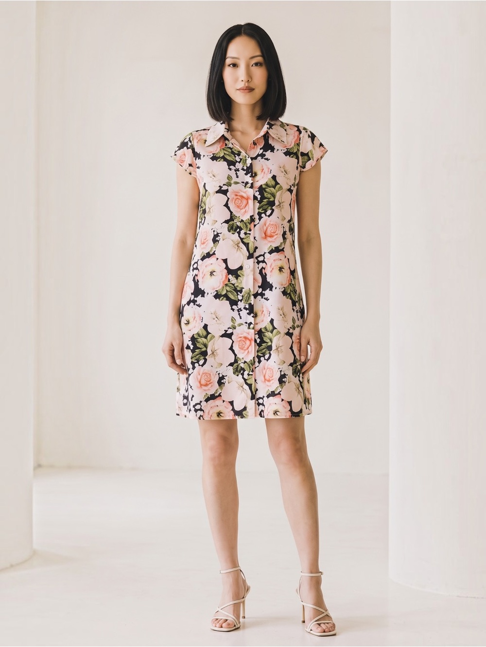 Alice + Olivia Shirtdress in Pink Floral Size Large